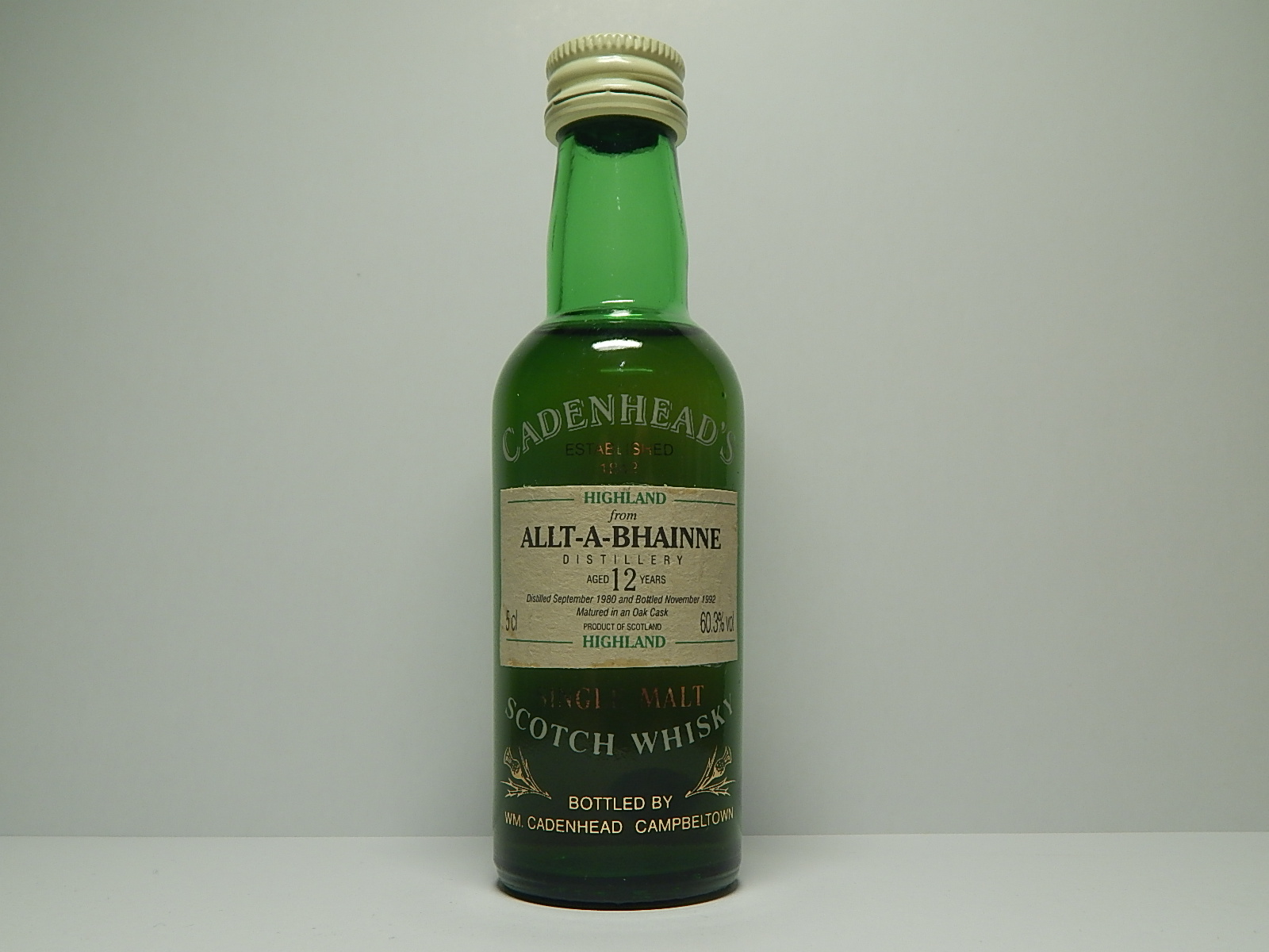 HSMSW 12yo 1980-1992 "Cadenhead´s" 5cl 60,3%vol